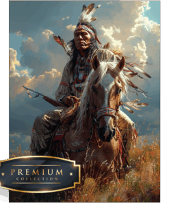 Indiaan te paard DP Diamond Painting