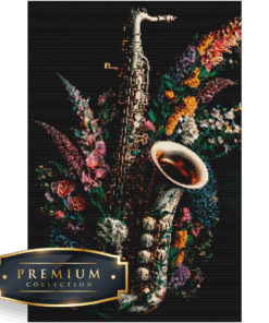 Saxofoon Premium DP Diamond Painting Layout