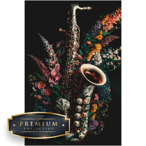 Saxofoon Premium DP Diamond Painting Layout