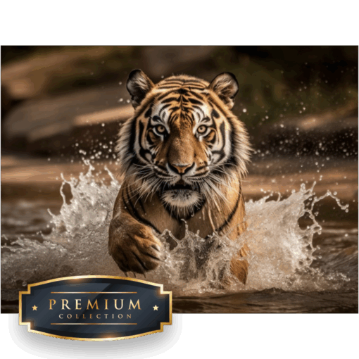 Tijger uit het water DP Diamond Painting