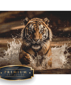 Tijger uit het water DP Diamond Painting Layout