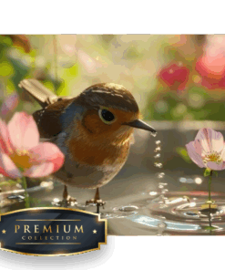 Drinkend Roodborstje DP Diamond Painting