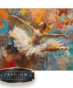 Ballerina met kleurexplosie DP Diamond Painting